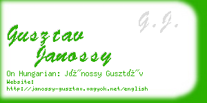 gusztav janossy business card